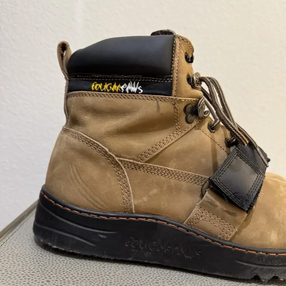 Cougar Paws Men’s Roofing Ankle Boots Nubuck Leather Lace-Up Brown/Black 13 CPPP